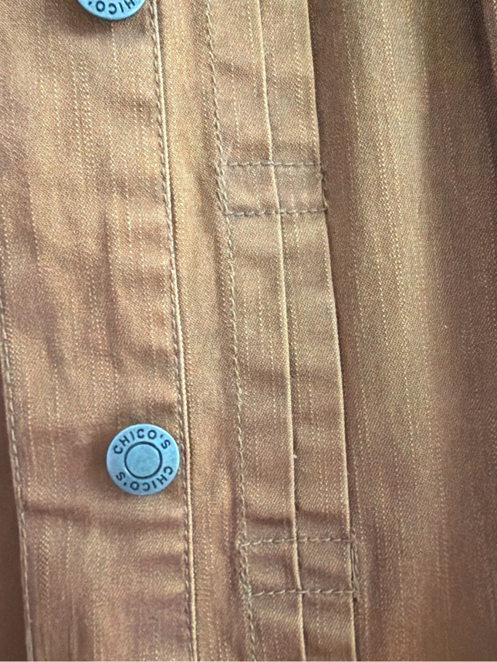 Chico's Additions Rust-Brown Denim Vest - Picture 2 of 5